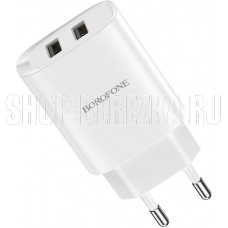 BOROFONE (6931474741202) BN2m White СЗУ 2USB 2.1A