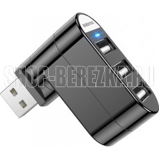 BOROFONE (6974443380545) DH3 Black - USB HUB 3USB 2.0