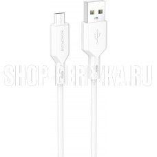 BOROFONE (6974443384499) BX70 USB 2.4A microUSB 1м белый BOROFONE (6974443384499) BX70 USB 2.4A microUSB 1м белый