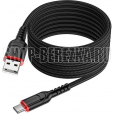 HOCO (6931474794116) X59a 2мUSB 3.0A Type-C черный - 2,0m