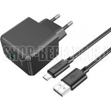 HOCO (6942007603706) CS12Am Black СЗУ 1USB 3.0A QC3.0 18W быстрая зарядка