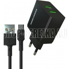 MORE CHOICE (4610196409882) NC11m 2USB 2.4A для micro USB Black