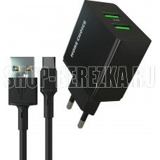 MORE CHOICE (4610196409882) NC11m Black - СЗУ 2USB 2.4A для micro USB