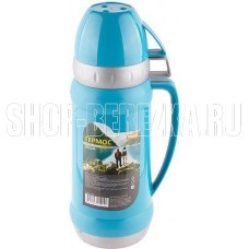 MALLONY Термос в пластиковом корпусе со стеклянной колбой ACQUA, 1,0 л (2 чашки) (008239)