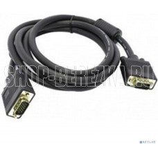 EXEGATE EX138949RUS Кабель монитор - SVGA card (15M -15M) 3м 2 фильтра позолоченные контакты, экранирование