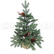 BEATREES Ель Декоративная зеленая с шишками и ягодами в мешке 0,6 м 1036060