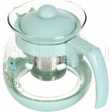 MALLONY Чайник заварочный MENTOLO, 950 мл из жаропрочного стекла с фильтром нерж стали