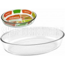 APPETITE PL11 стекл овал 30x21x6см/2,4л