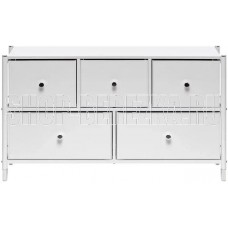 LESET Хайди Комод широкий 5 ящиков, Белый