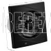 GFMARK 50012 Вытяжной вентилятор, D - 100 мм, с обратным клапаном и москитной сеткой, квадратный, с решеткой, из АБС пластика, цвет ЧЕРНЫЙ