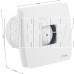 GFMARK 50044 Вытяжной вентилятор, D - 100 мм, с обратным клапаном и москитной сеткой, квадратный, закрытый с окошком, из АБС пластика, цвет БЕЛЫЙ