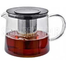 MALLONY Чайник заварочный Skandi, объем 600 мл, из боросиликатного стекла, с прямоугольной ручкой (910124)