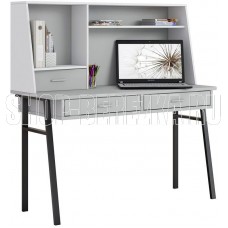 POLINI Стол письменный kids Aviv 1455 с надстройкой и ящиками серый/белый-серый (4 кор.)