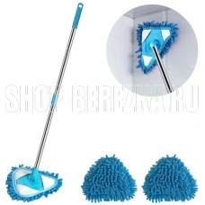 РЫЖИЙ КОТ Стекломой телескопический, треугольная насадка из микрофибры, размер 57*93 см (104083)