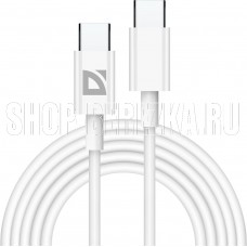 DEFENDER (87537) USB кабель F182 TypeC-TypeC 2м, белый