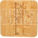 MALLONY Набор из 3 подставок под горячее бамбука Foresta di bambu, р-р: 10*10*0,8 см (985990)