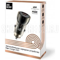 AKSBERRY (6900286350018) X101 TYPE-C(30w)+USB-A(30W), черный