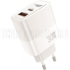AKSBERRY (6900286940011) T46 30W PD/QC3.0 + кабель Type c, белый