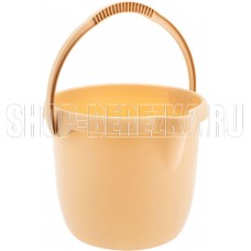 PALISAD Ведро пластмассовое круглое 12 л, бежевое, Home 929495