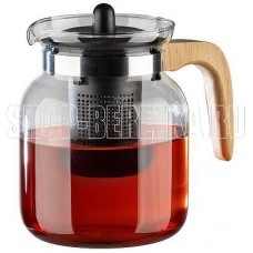 MALLONY Чайник заварочный, La Caffetteria, объём: 1500 мл, с деревянной ручкой/фильтр из полипропилена (910134)