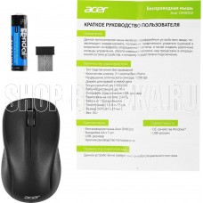 ACER Мышь OMR302 черный оптическая 1200dpi беспров. USB 3but (ZL.MCECC.01X)