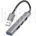 HOCO (6931474765482) HB26 USB HUB Type-C+1USB 3.0+3USB 2.0 , Metal Grey