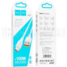 HOCO (6931474790729) X93aa 100W USB 3.0A 100W для Type-C Type-C ,2м - белый
