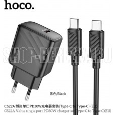 HOCO (6942007609937) CS22Aaa 1Type-C 3.0A PD 30W 1м , Black