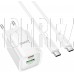 HOCO (6942007630337) C149A СЗУ 1USB+1Type-C 3.0A PD 30W+QC3.0 , White
