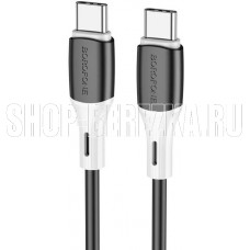 BOROFONE (6974443384802) BX79 силикон 1м USB 3.0A PD 60W для Type-C Type-C Black 1 м