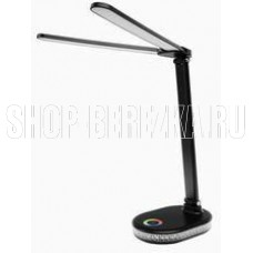 ULTRAFLASH (15726) UF-807 C02 черный (Led св-к настольный, 10Вт, ССТ, диммируемый, RGB подсветка)