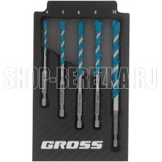 GROSS Multipurpose PRO, 6-гр. хвостовик, 4-10мм, 5шт 706017