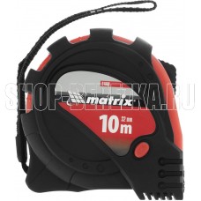 MATRIX Рулетка Status Magnet 3 fixations,10 м х 32 мм,обрезиненный корпус,зацеп с магнитом 31000