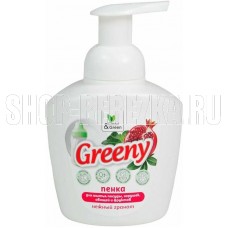 CLEAN&GREEN CG8328 Greeny нежный гранат пенка для посуды, игрушек, овощей и фруктов 400мл