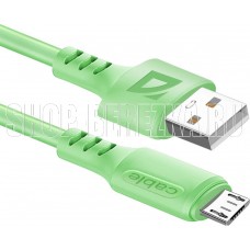 DEFENDER (87108GRN) USB кабель F207 Micro 1м,2.4А,силикон