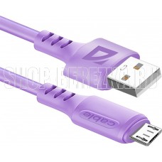 DEFENDER (87108VIO) USB кабель F207 Micro 1м,2.4А,силикон