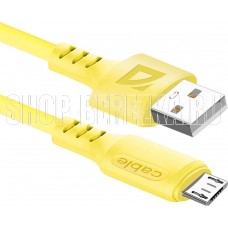 DEFENDER (87108YEL) USB кабель F207 Micro 1м,2.4А,силикон