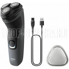 PHILIPS Бритва роторная S1142/00 реж.эл.:3 питан.:элек.сеть/аккум. темно-серый/черный
