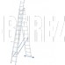 СИБРТЕХ Лестница, 3 х 13 ступеней, алюминиевая, трехсекционная, 97823