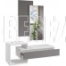 МЕБЕЛЬ-КОМПЛЕКС ЛАЙТ Туалетный столик с зеркалом Белый / Серый шифер/МК (1 кор.)