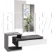 МЕБЕЛЬ-КОМПЛЕКС ЛАЙТ Туалетный столик с зеркалом Серый шифер / Белый/МК (1 кор.)