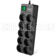 SVEN SF-10E-16 3,0 м (10 розеток) черный