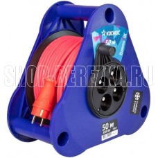 КОСМОС YKTKsm50m-4g(2.5)KG (катушка-треуг) 16А 3500Вт 4 гн - 50 м , красный