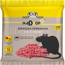 NADZOR Зерновая приманка от мышей и крыс, 100г, NASA367