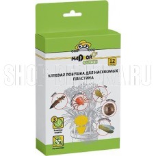 NADZOR Клеевая ловушка от насекомых для комнатных цветов, 12 шт/уп., PEST18