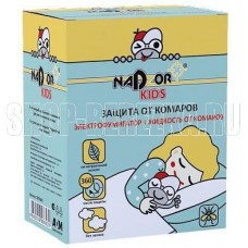 NADZOR Комплект от комаров для детей-45 ночей (Электрофумигатор+жидкость) DET1245