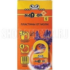 NADZOR Пластины от моли с запахом лаванды, 6 шт, MOL002N