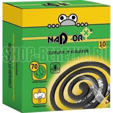 NADZOR Спирали от комаров, чёрные, 10 шт, ISM004B