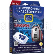 TOP HOUSE THN 102 S Сверхпрочные нетканые пылесборники 4 шт. (392487) TOP HOUSE THN 102 S Сверхпрочные нетканые пылесборники 4 шт. (392487)