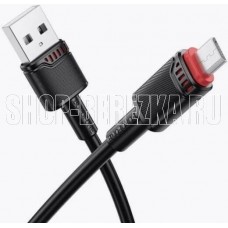 BOROFONE (6941991120725) BX110m USB 2.4A для micro USB - 1 м , черный